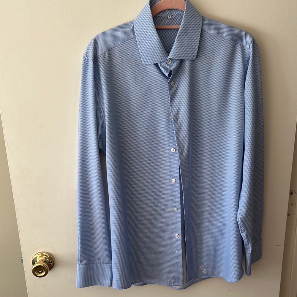 Men's Blue Dress Shirt State & Liberty Athletic Fit